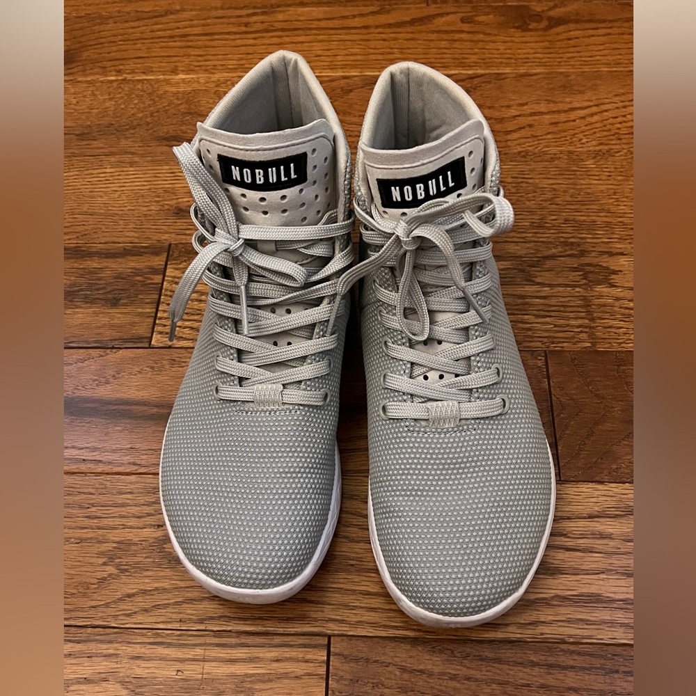 NOBULL Outwork Shoes Gray High Top Training Lifting Gym Sneakers Sz M 7.5 W 9 - Picture 1 of 9